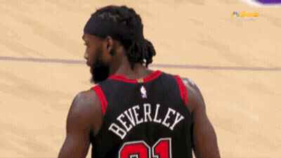 A Basketball Player With The Name Beverly On The Back GIF