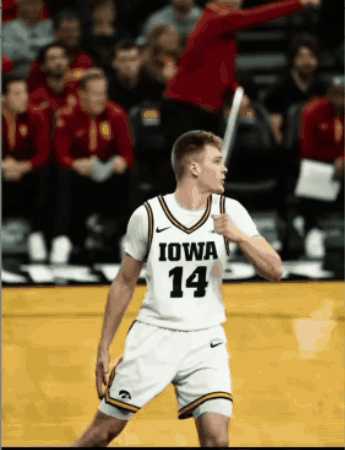 A Basketball Player With The Number 14 On His Shirt GIF