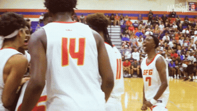 A Basketball Player With The Number 14 On The Back Of His Shirt GIF