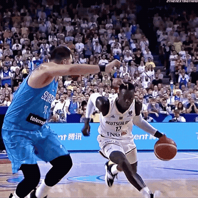 A Basketball Player With The Number 17 On His Shirt GIF