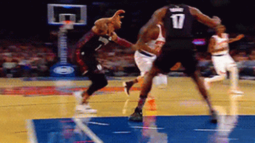 A Basketball Player With The Number 17 On The Back Of His Shirt GIF