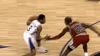 A Basketball Player With The Number 23 On His Jersey GIF