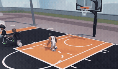 A Basketball Player With The Number 23 On His Jersey Dribbles The Ball GIF