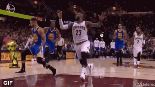 A Basketball Player With The Number 23 On His Shirt GIF