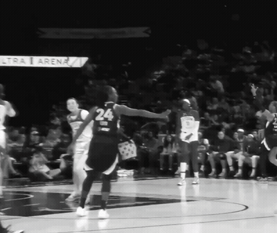 A Basketball Player With The Number 24 On Her Jersey GIF
