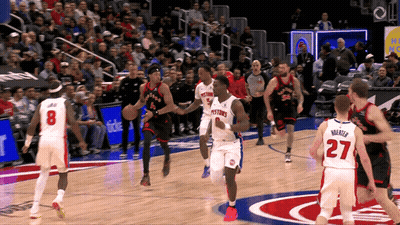 A Basketball Player With The Number 27 On Their Jersey GIF