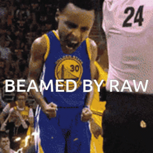 A Basketball Player With The Number 30 On His Jersey Celebrates GIF