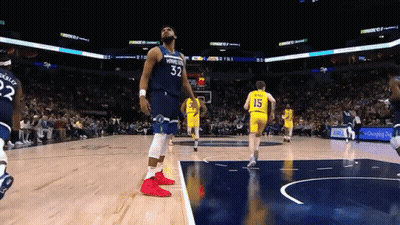 A Basketball Player With The Number 32 On His Shirt GIF