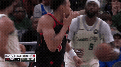 A Basketball Player With The Number 4 On His Shirt GIF