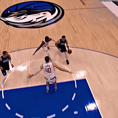 A Basketball Player With The Number 40 On Their Jersey GIF