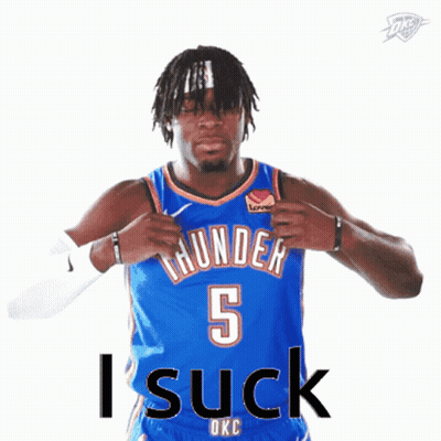A Basketball Player With The Number 5 On His Jersey Says I Suck GIF