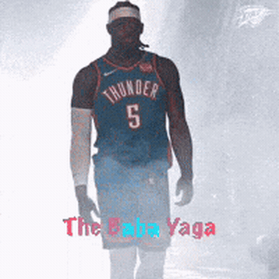 A Basketball Player With The Number 5 On His Jersey Walks Out Of The Tunnel GIF