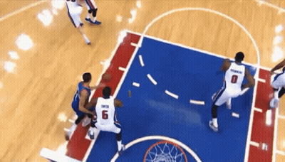 A Basketball Player With The Number 6 On Their Jersey GIF