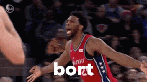 A Basketball Player With The Word Bort Written On His Jersey GIF