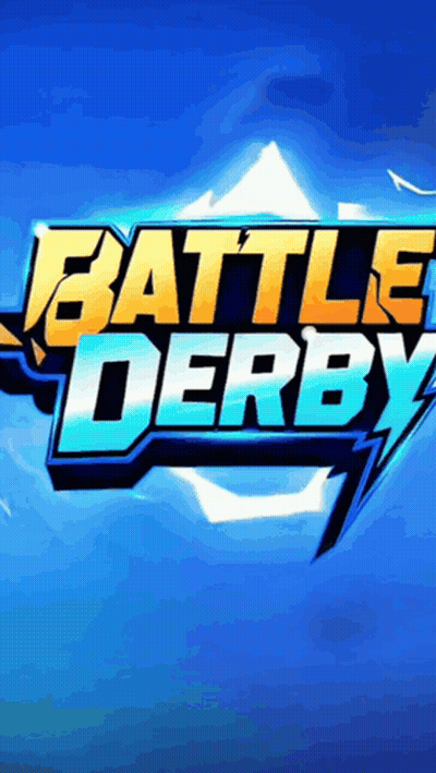 A Battle Derby Logo With A Lightning Bolt On It GIF