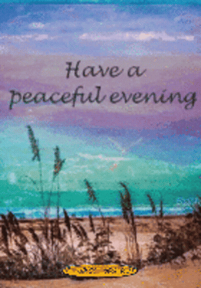 A Beach Scene With The Words Have A Peaceful Evening GIF