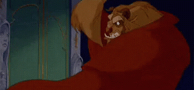 A Beast From Beauty And The Beast Is Asking If You Want To Build A Snowman GIF