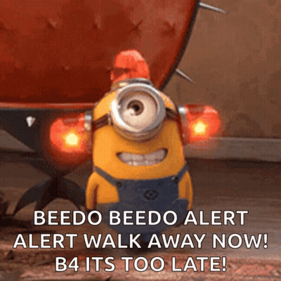 A Beedo Beedo Alert Walk Away Now B4 Its Too Late GIF