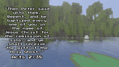 A Bible Verse From Acts 2:38 Is Displayed GIF