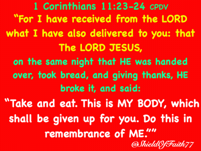 A Bible Verse From Corinthians 11 23-24 GIF