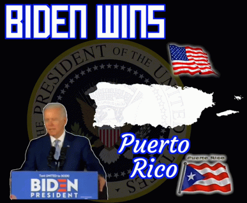 Biden Poster With Puerto Rico Map GIF