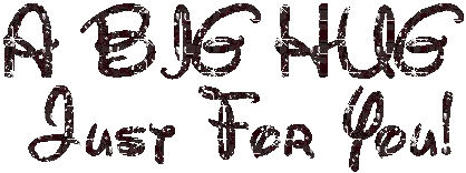 A Big Hug Glitter Text Sticker