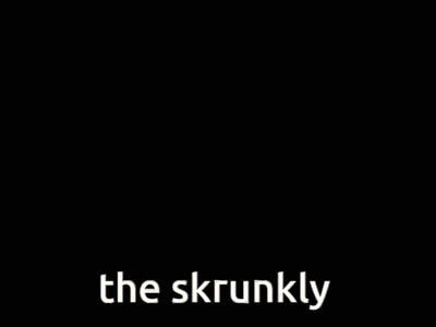 A Billboard With A Picture Of A Girl And The Words The Skrunkly GIF