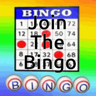 A Bingo Card With The Words Join The Bingo Written On It GIF