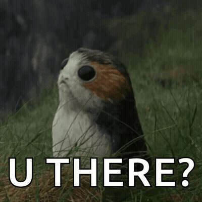 A Bird Is Standing In The Grass With The Words U There Written Below It GIF