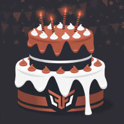 A Birthday Cake With Candles On It And The Letter S On The Bottom GIF