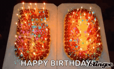 A Birthday Cake With The Number 50 On It GIF