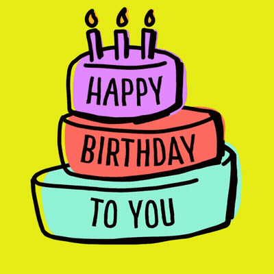 A Birthday Cake With The Words Happy Birthday To You Written On It GIF