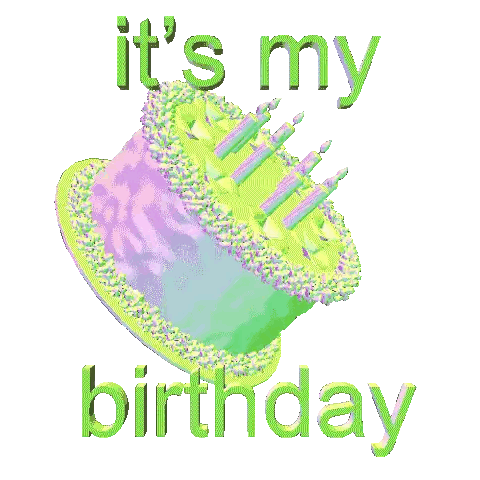 A Birthday Cake With The Words It 'S My Birthday Sticker