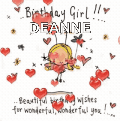 A Birthday Card For A Girl Named Deanne GIF