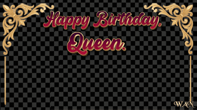 A Birthday Card For A Queen With Red High Heels GIF