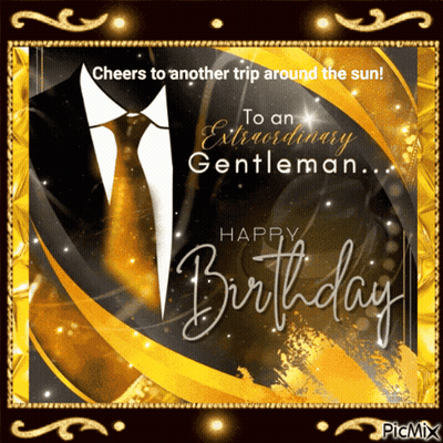 A Birthday Card For An Extraordinary Gentleman With A Suit And Tie GIF