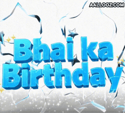 A Birthday Card That Says Bhai Ka Birthday In Blue GIF
