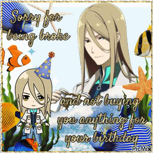 A Birthday Card That Says Sorry For Being Broke And Not Buying Anything For Your Birthday GIF