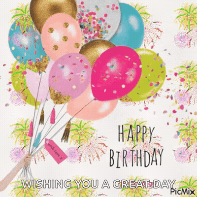 A Birthday Card Wishing You A Great Day GIF