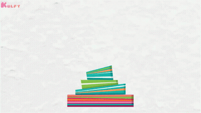 A Birthday Card With A Cake And The Words Happy Birthday GIF