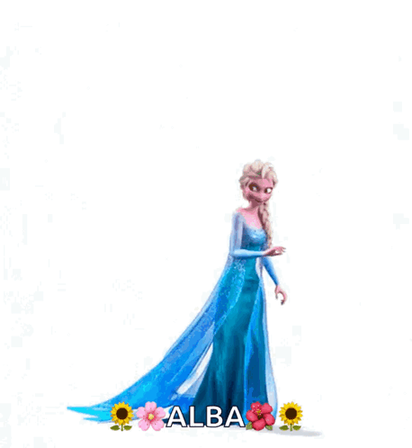 A Birthday Card With A Picture Of Elsa From Frozen GIF