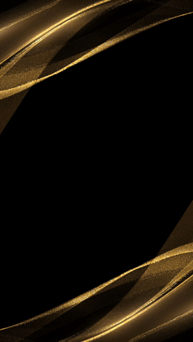 A Black And Gold Birthday Card With Gold Balloons GIF