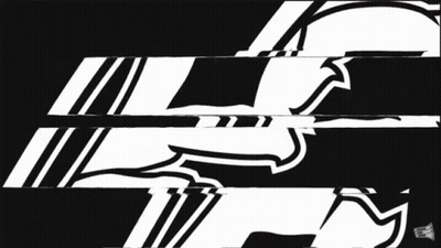A Black And Red Background With A White Letter F GIF