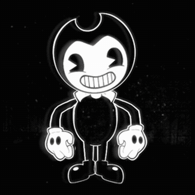 A Black And White Cartoon Character With A Bow Tie GIF