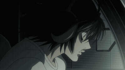 A Black And White Cartoon Character With Big Eyes GIF