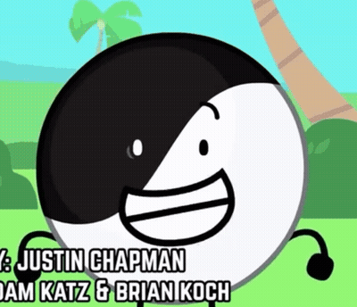 A Black And White Cartoon Character With Justin Chapman And Brian Koch Written On The Bottom GIF