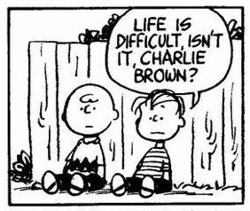A Black And White Cartoon Of Charlie Brown And Snoopy Sitting Next To Each Other In Front Of A Wooden Fence . GIF