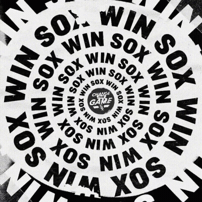 A Black And White Circle With The Words Change The Game In The Center GIF