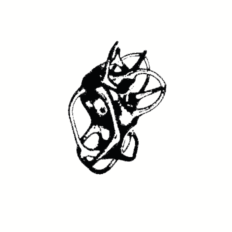 A Black And White Drawing Of A Basket With A Handle GIF