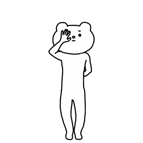 A Black And White Drawing Of A Bear Raising Its Hand Sticker